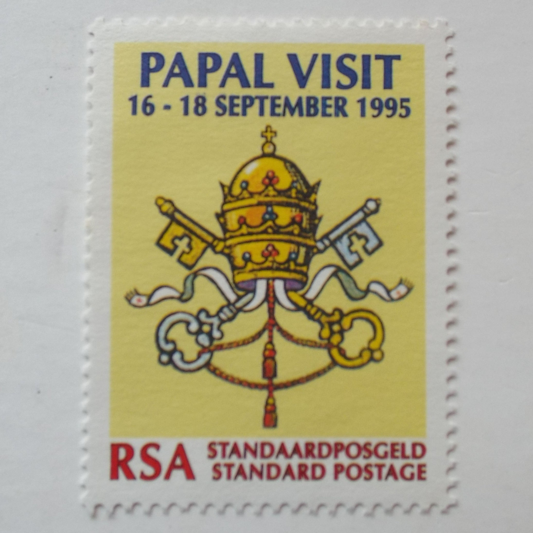 RSA - 1995 Papal Visit - Single - Unused