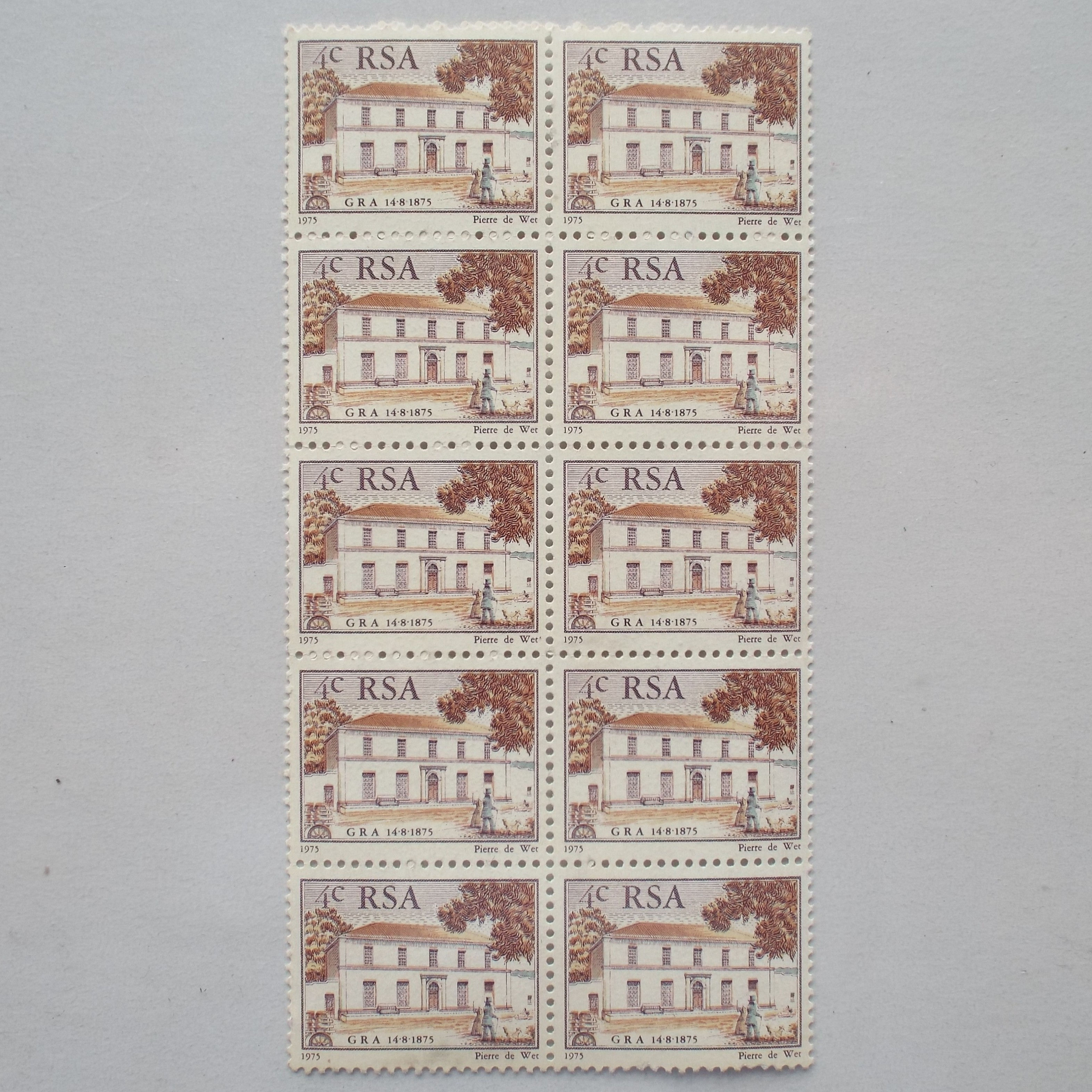 RSA - 1975 Genootskap van Regte Afrikaaners - 4c - Block of 10 - UMM