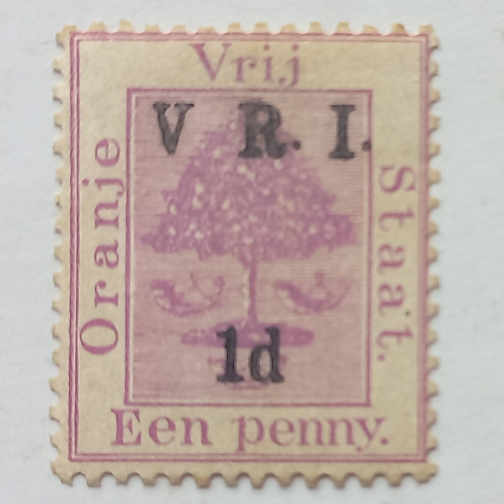 OFS - 1900 Optd and Surch (2nd print) - 1d on 1d Purple - Single - Unused