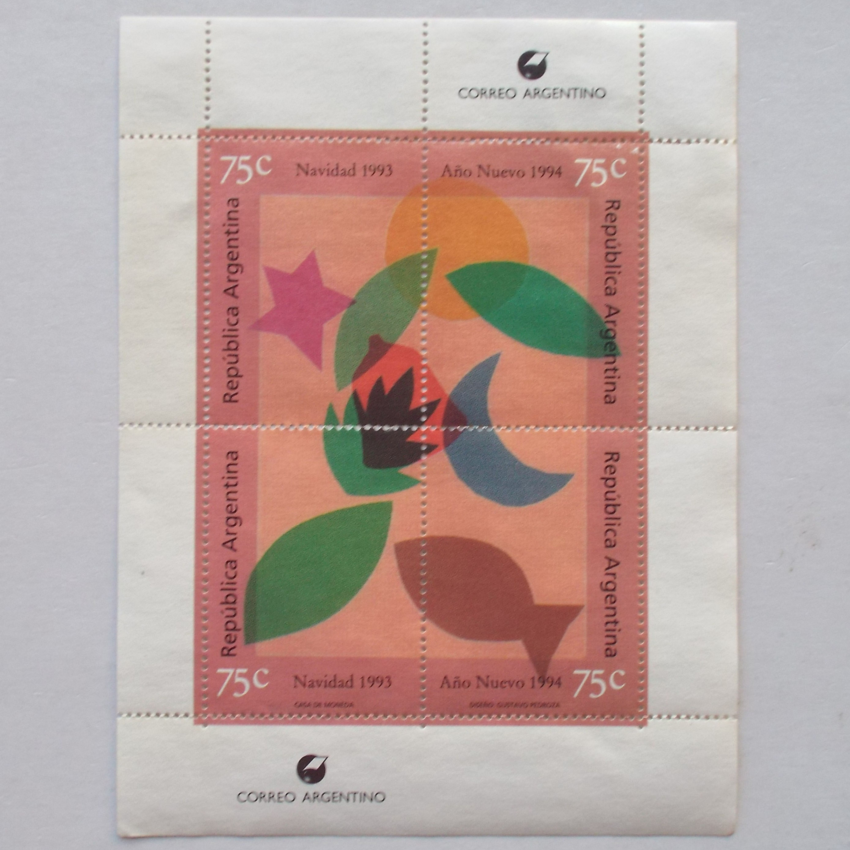 Argentina - 1993 Christmas/New Year - Full Set in Miniature Sheet - Unused