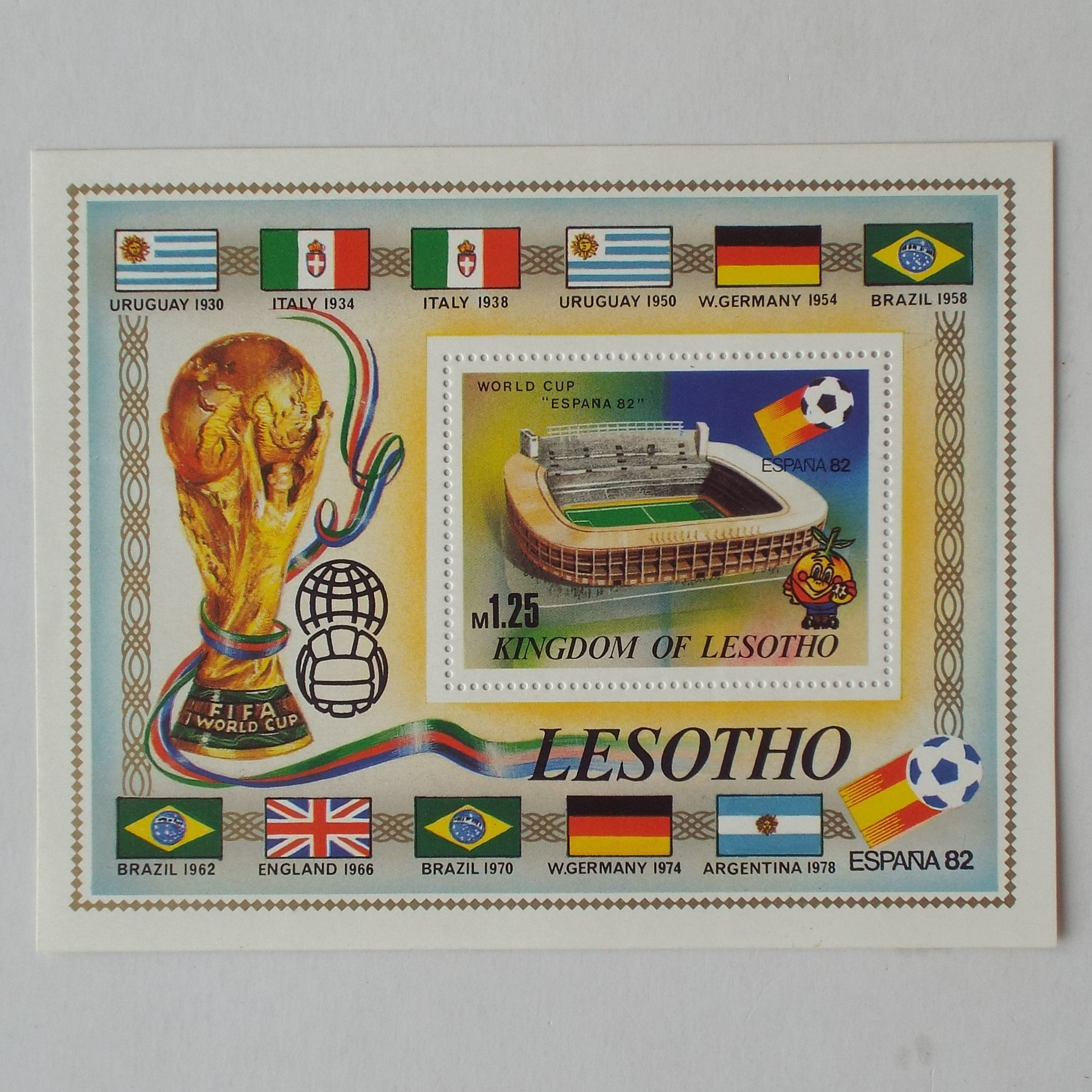 Lesotho - 1982 FIFA World Cup, Spain - Miniature Sheet - UMM