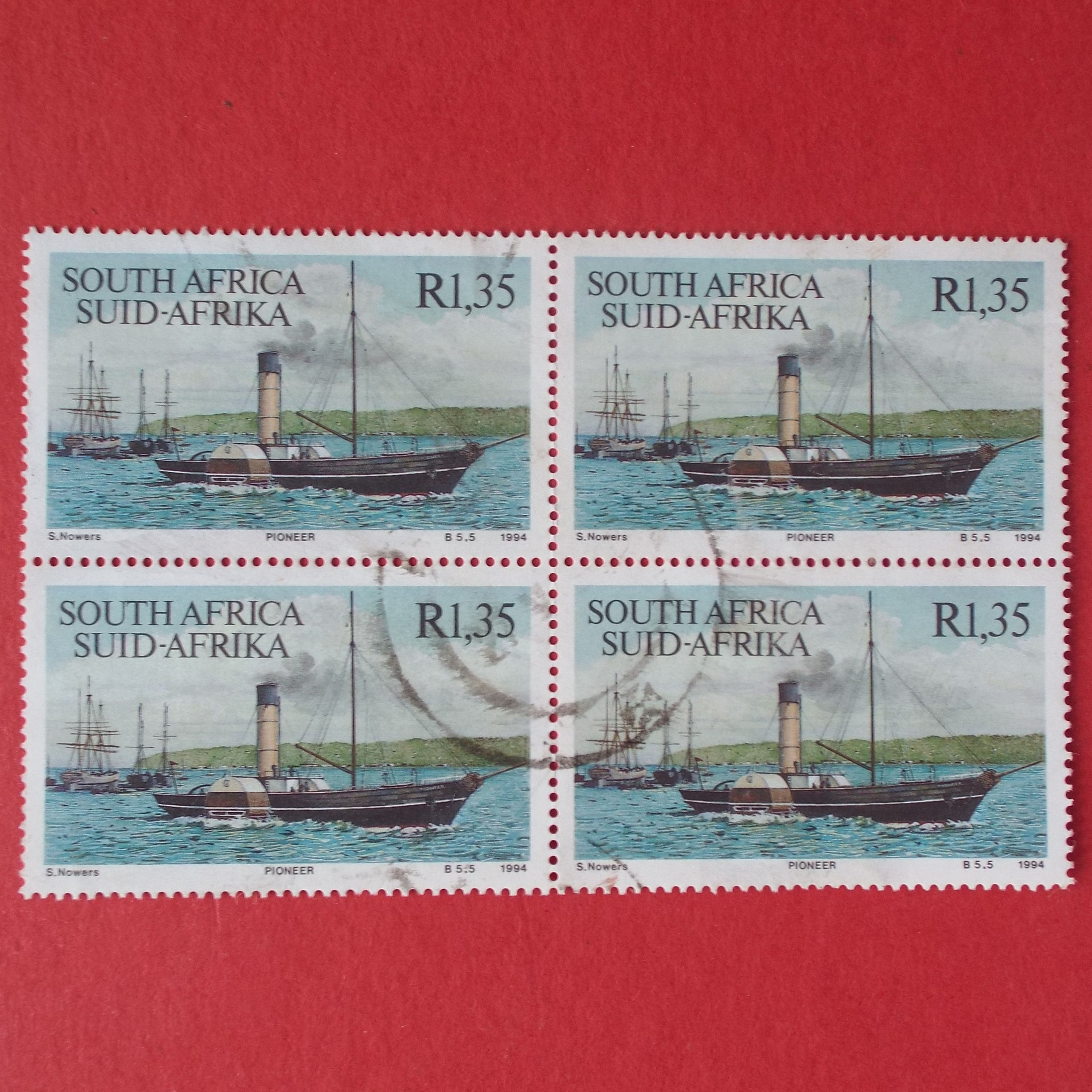 RSA - 1994 Tugboats - R1,35 "The Pioneer" - Block of 4 - Postally Used