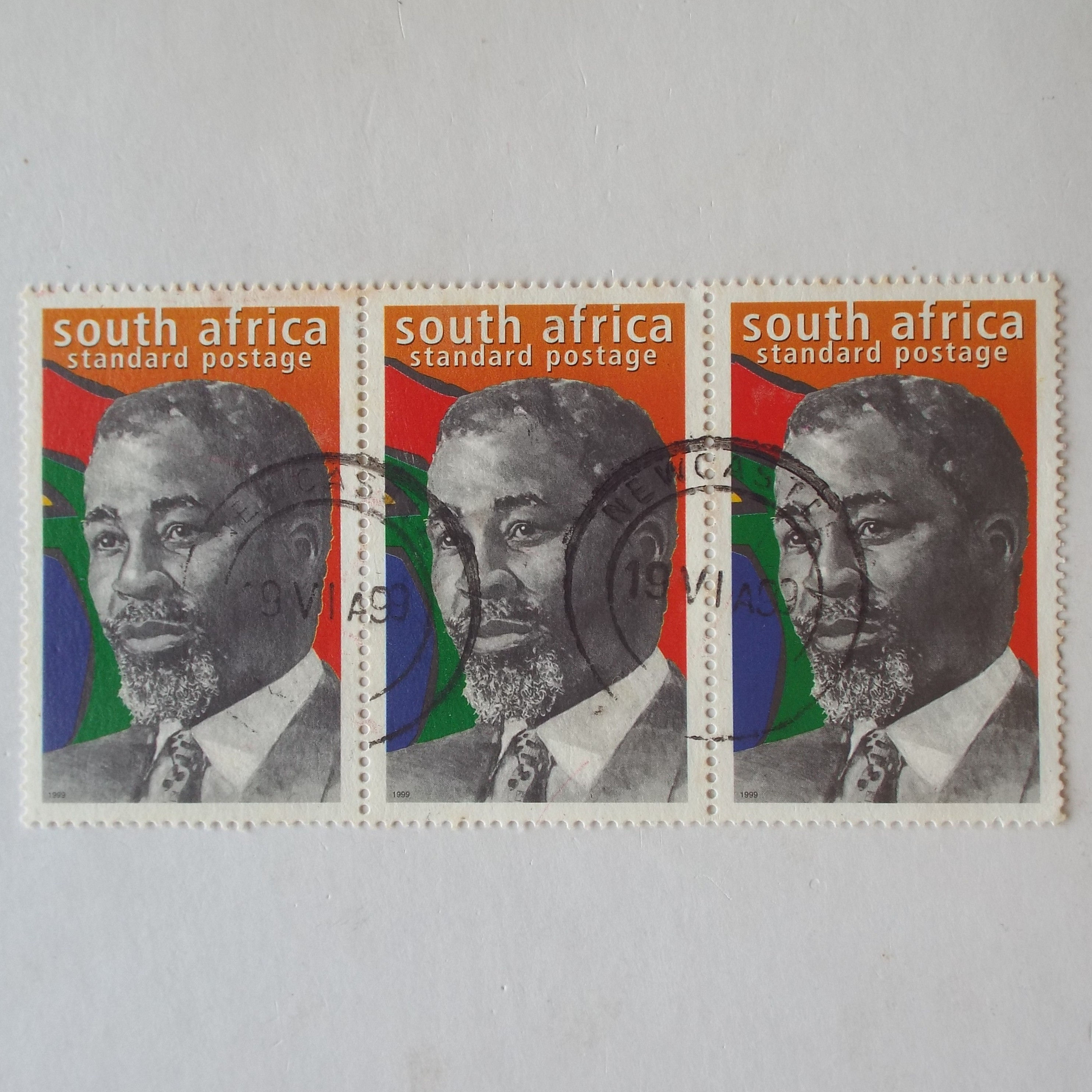RSA - 1999 Inauguration of President Thabo Mbeki - Strip of 3 - Postally Used