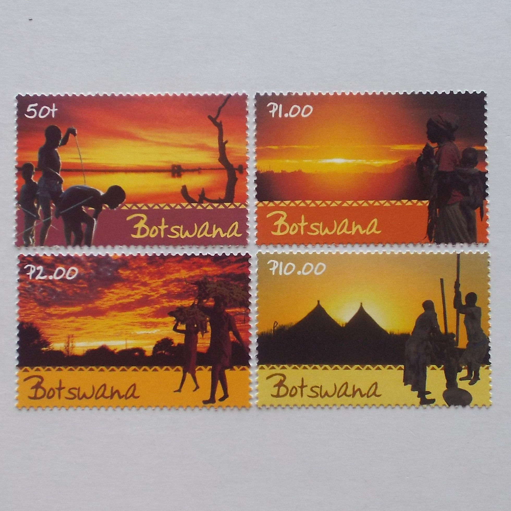 Botswana - 2001 Scenic Skies - Full Set of Singles - UMM