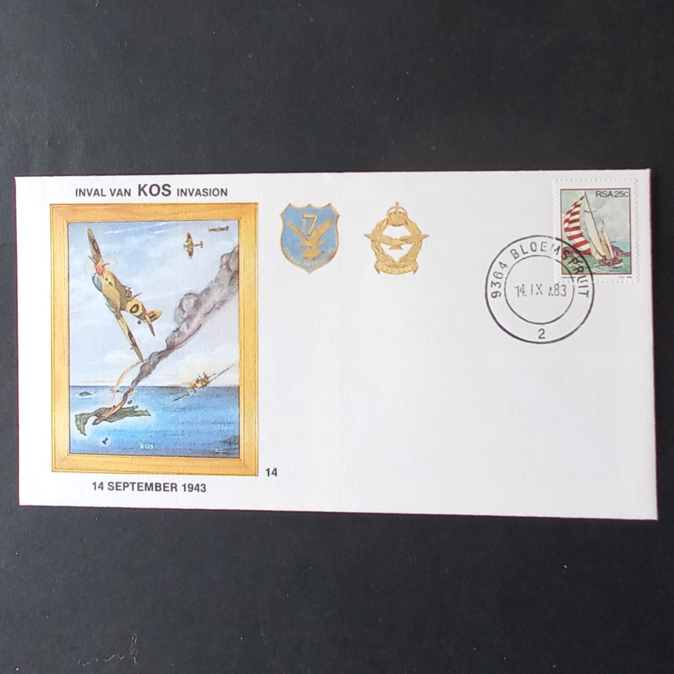 RSA - 1983 SAAF Flight Cover #14 - 40th Anniv of Invasion of Kos - Unsigned