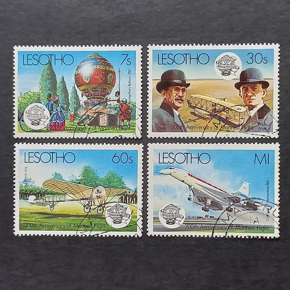 Lesotho - 1983 Manned Flight - Full Set of Singles - CTO
