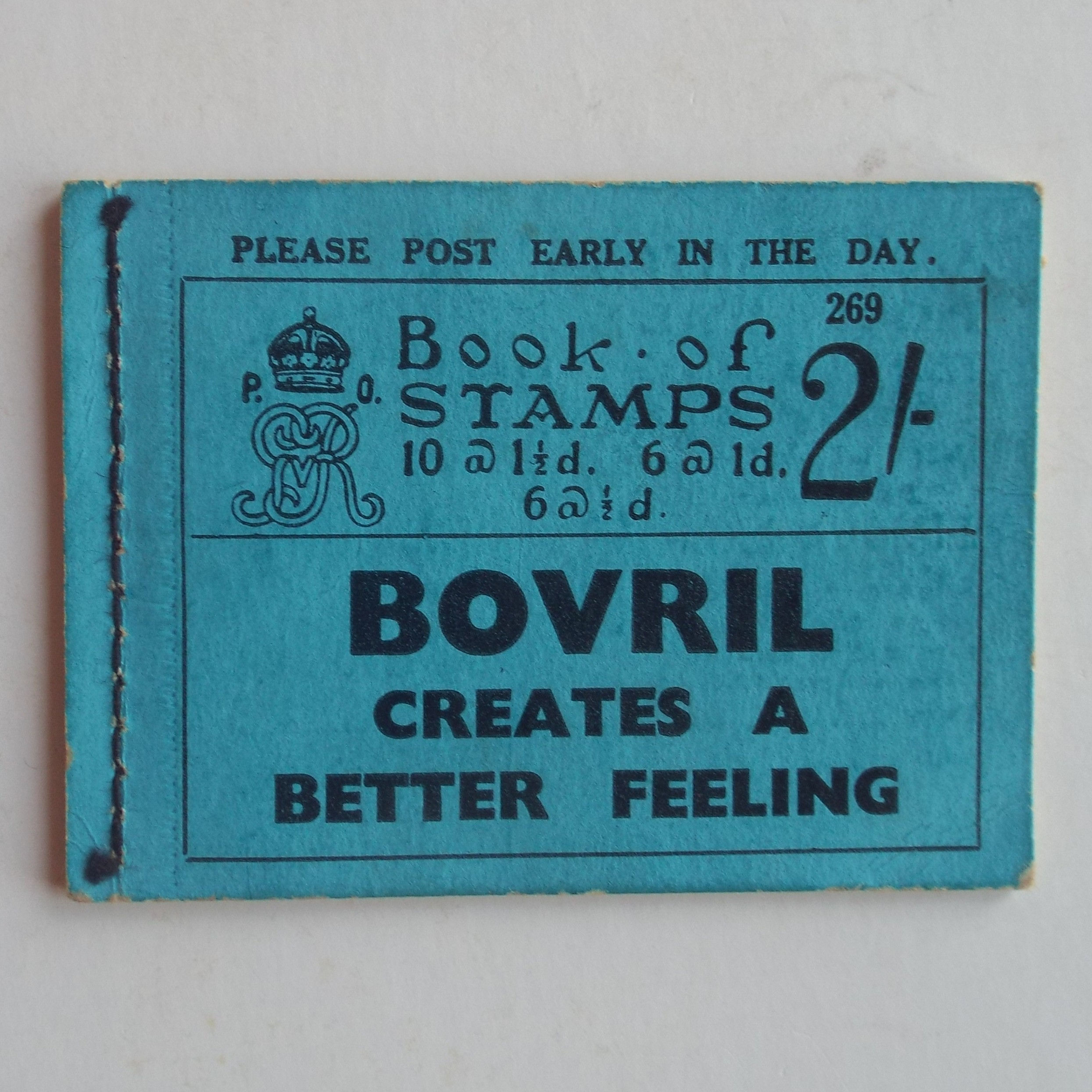 GB KGV - 1934 Booklet 2/- (Edition 269) - Incomplete