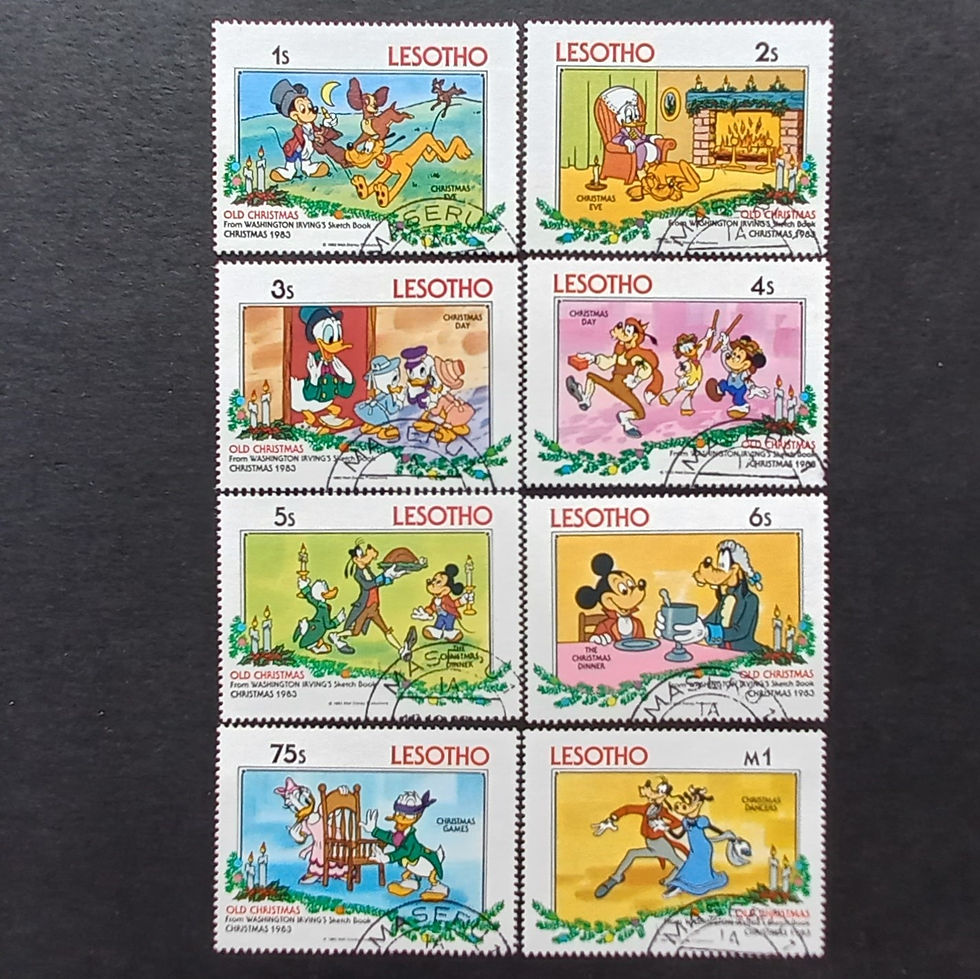 Lesotho - 1983 Christmas. Disney Characters - Full Set of Singles - CTO
