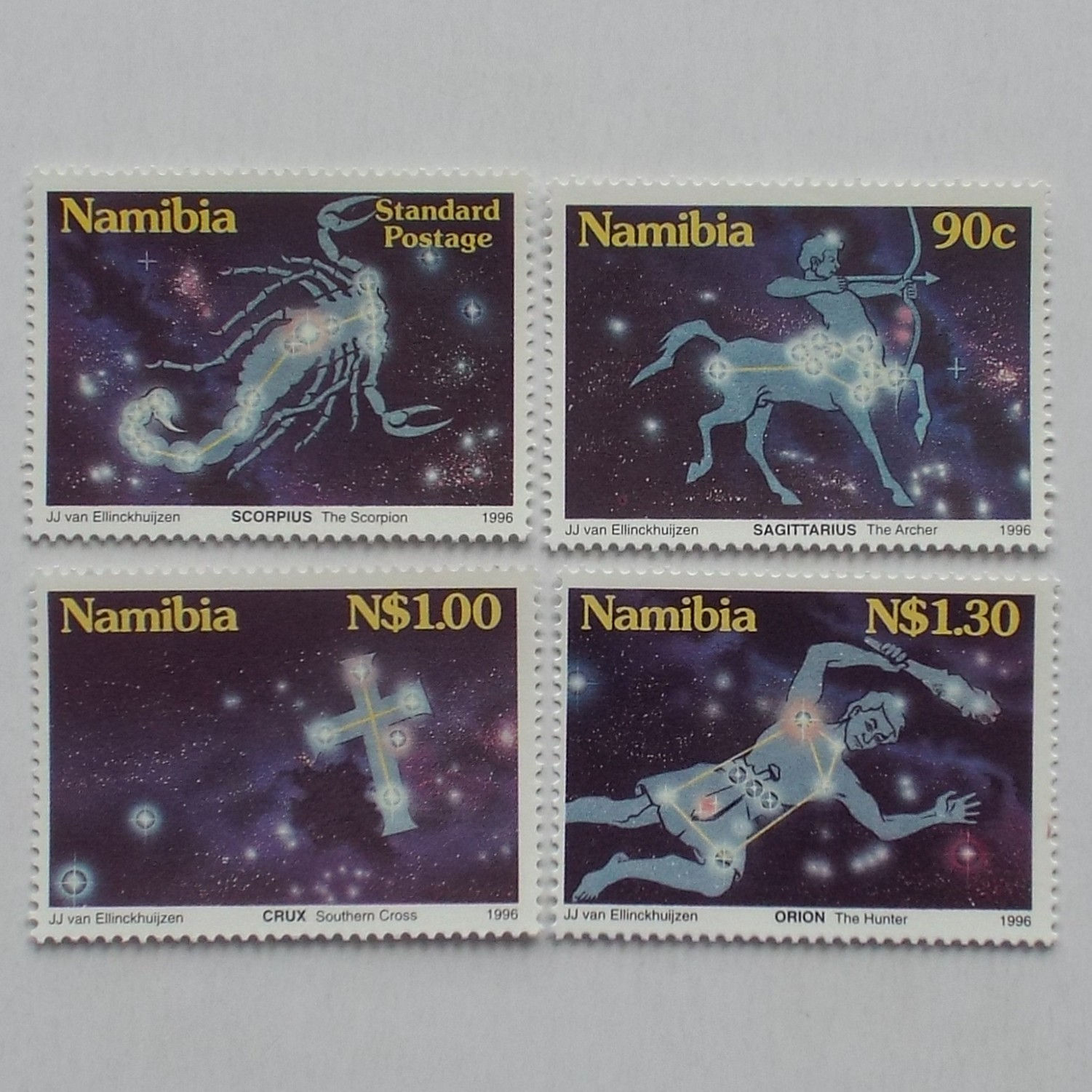 Namibia - 1996 Stars in the Namibian Sky - Full Set of Singles - UMM