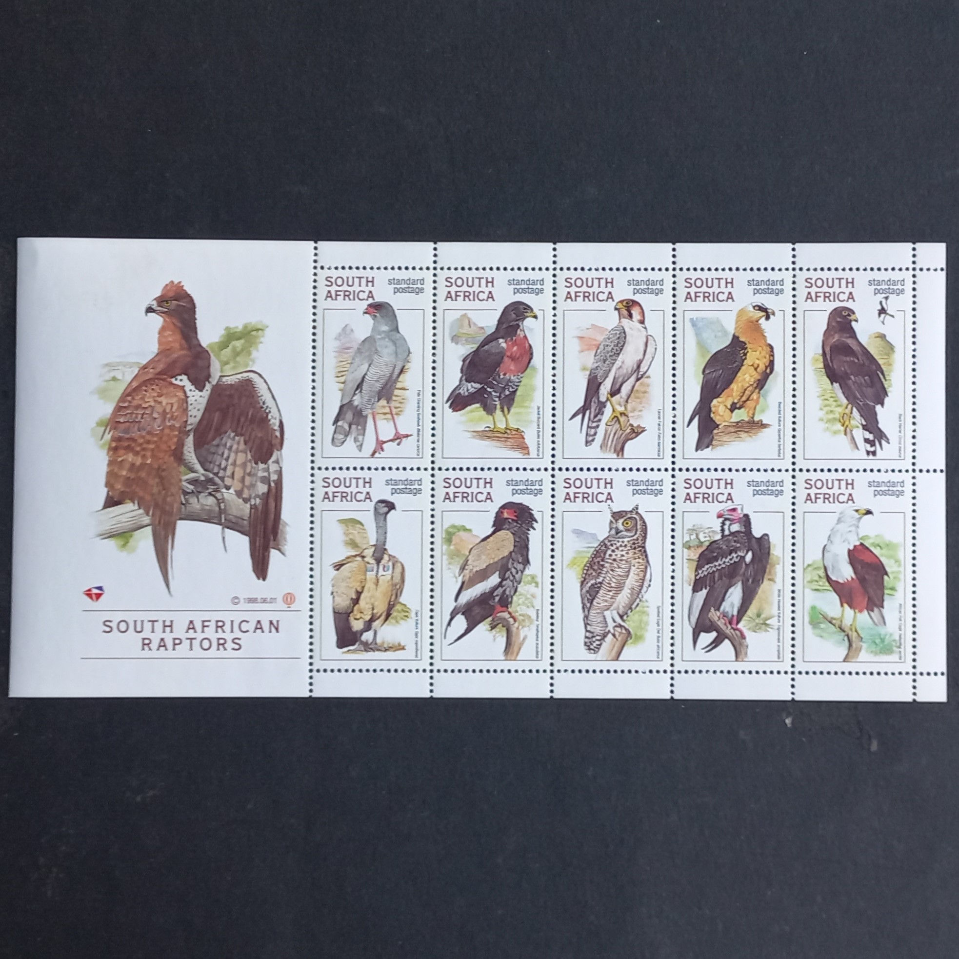 Lot #2 - RSA - 1998 S.A. Raptors - Sheetlet of 10 - MNH