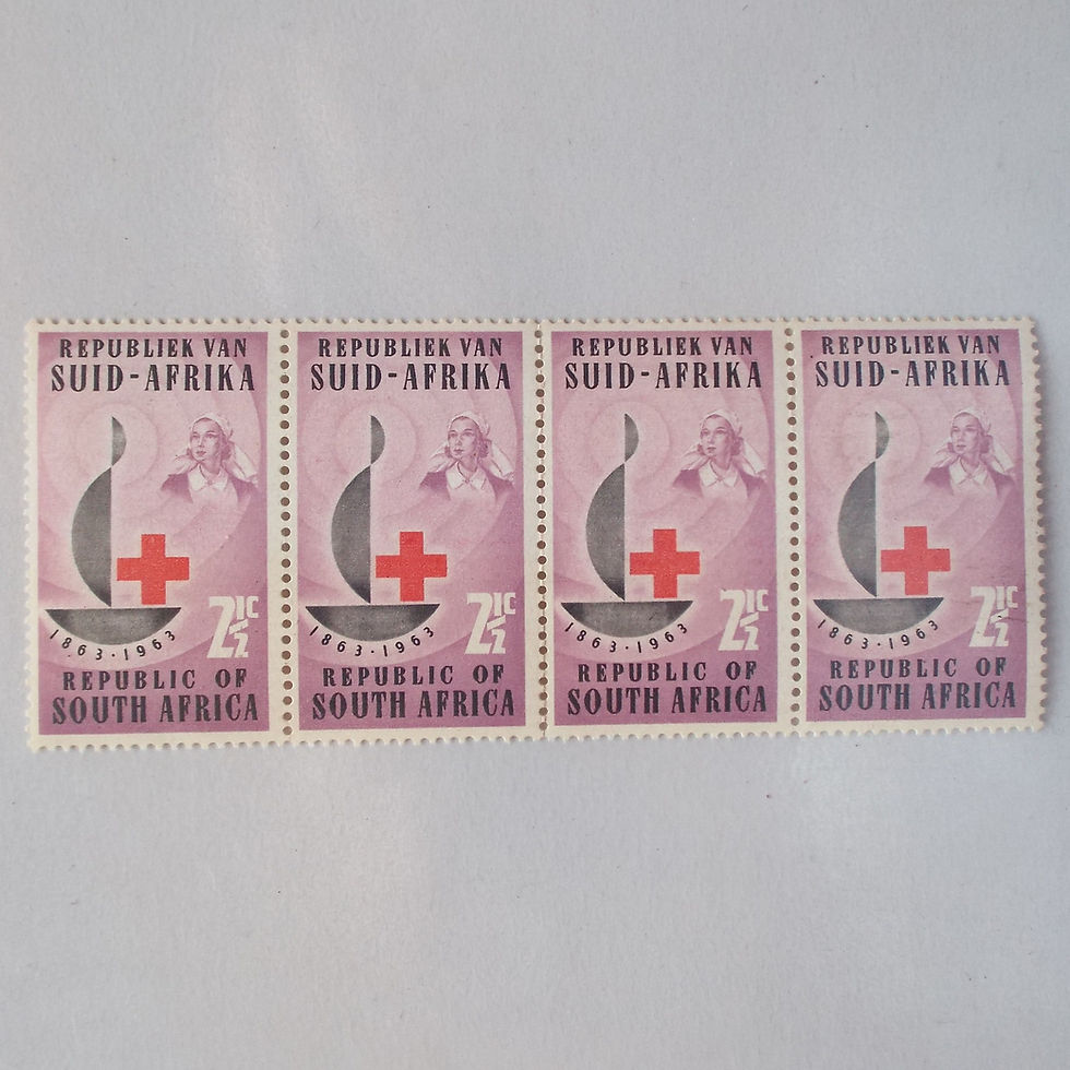 RSA - 1963 Centenary of Red Cross - 2,5c - Strip of 4 - UMM