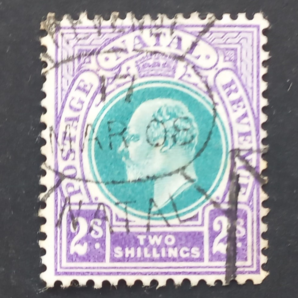 Natal - 1908 Revenue KEVII - 2/- Green & Violet - Single - Used
