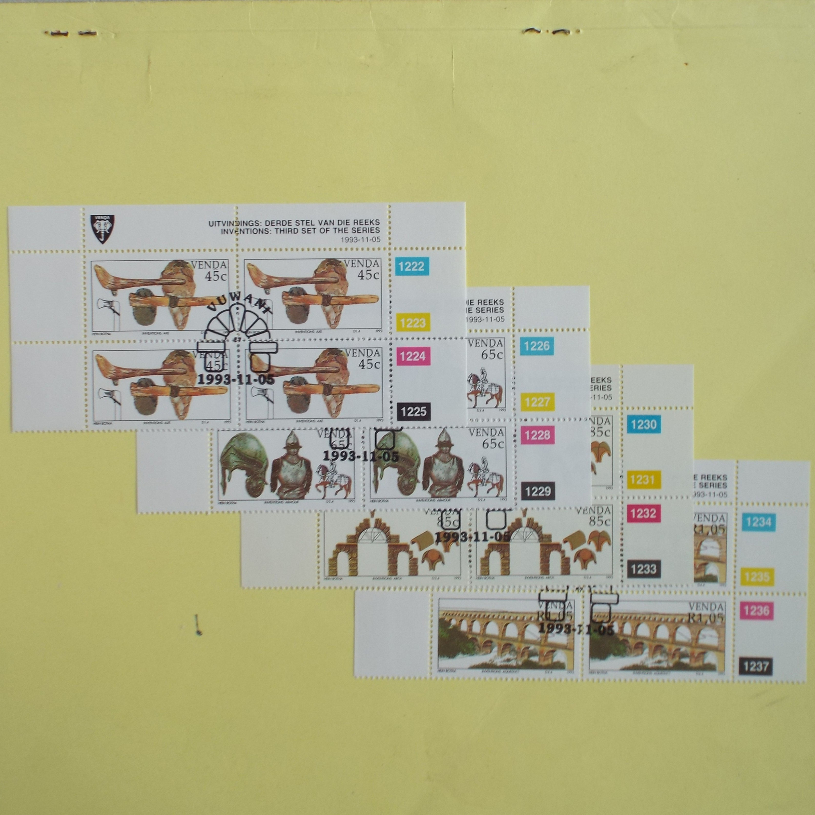 Venda - 1993 Inventions (3rd Series) - Full Set of Controls - CTO