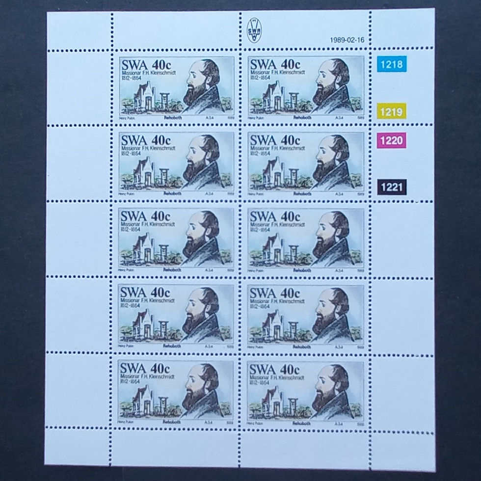 Thumbnail: SWA - 1989 German Missionaries - Full Set of Sheetlets of 10 - UMM