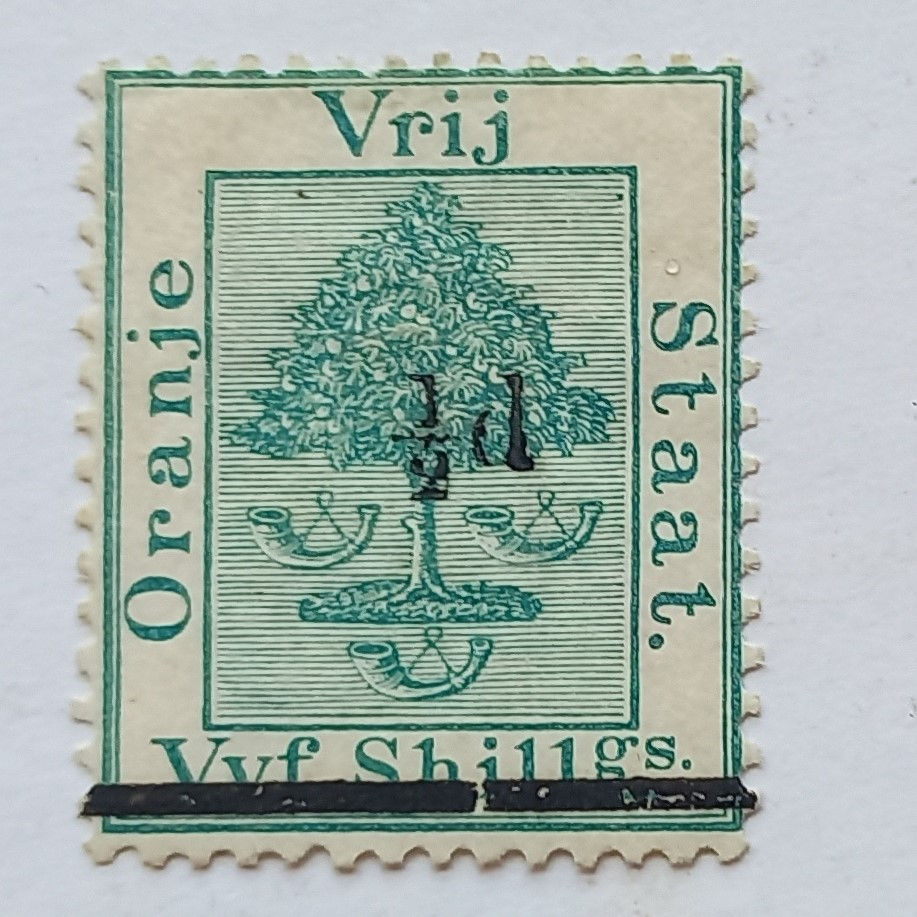 OFS - 1882 Surcharged "1/2d" on 5/- Green - Single - Unused