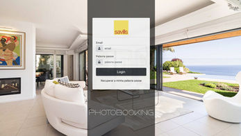 Logótipo Savills no portal Photobooking para gestão de portfólio imobiliário profissional.