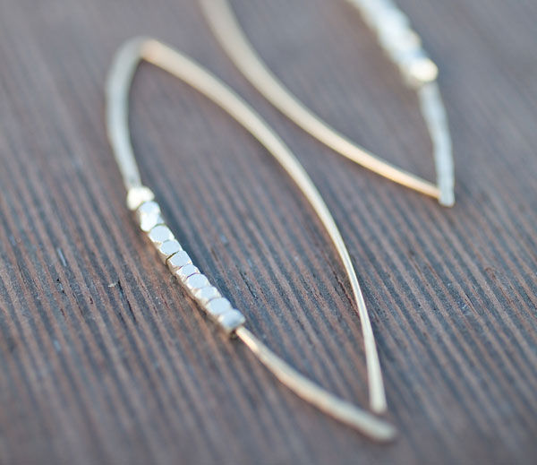 Pointed Oval Earrings