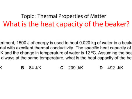 What is the heat capacity of the beaker? (Pure Physics)