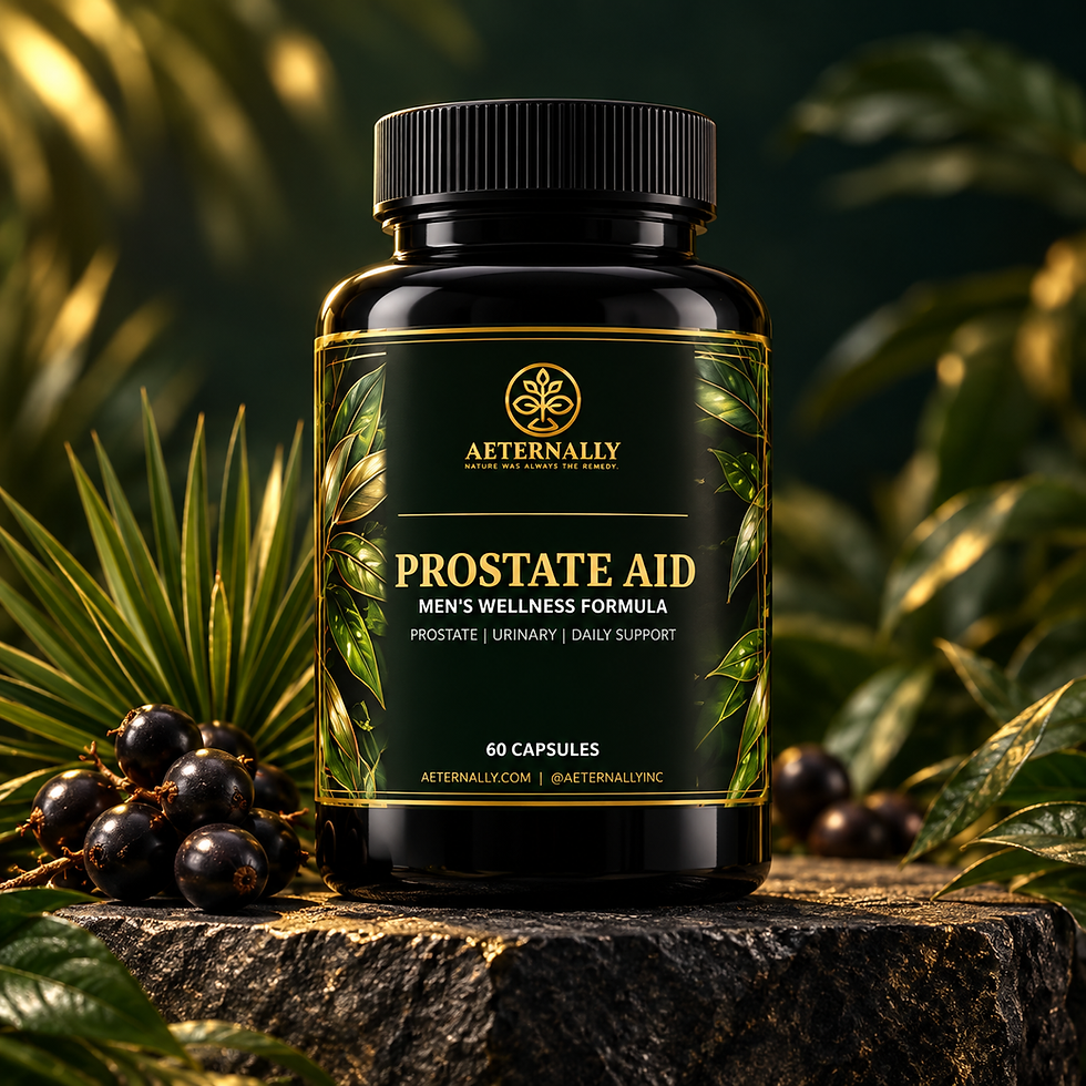 Aeternally Prostate Aid botanical product presentation
