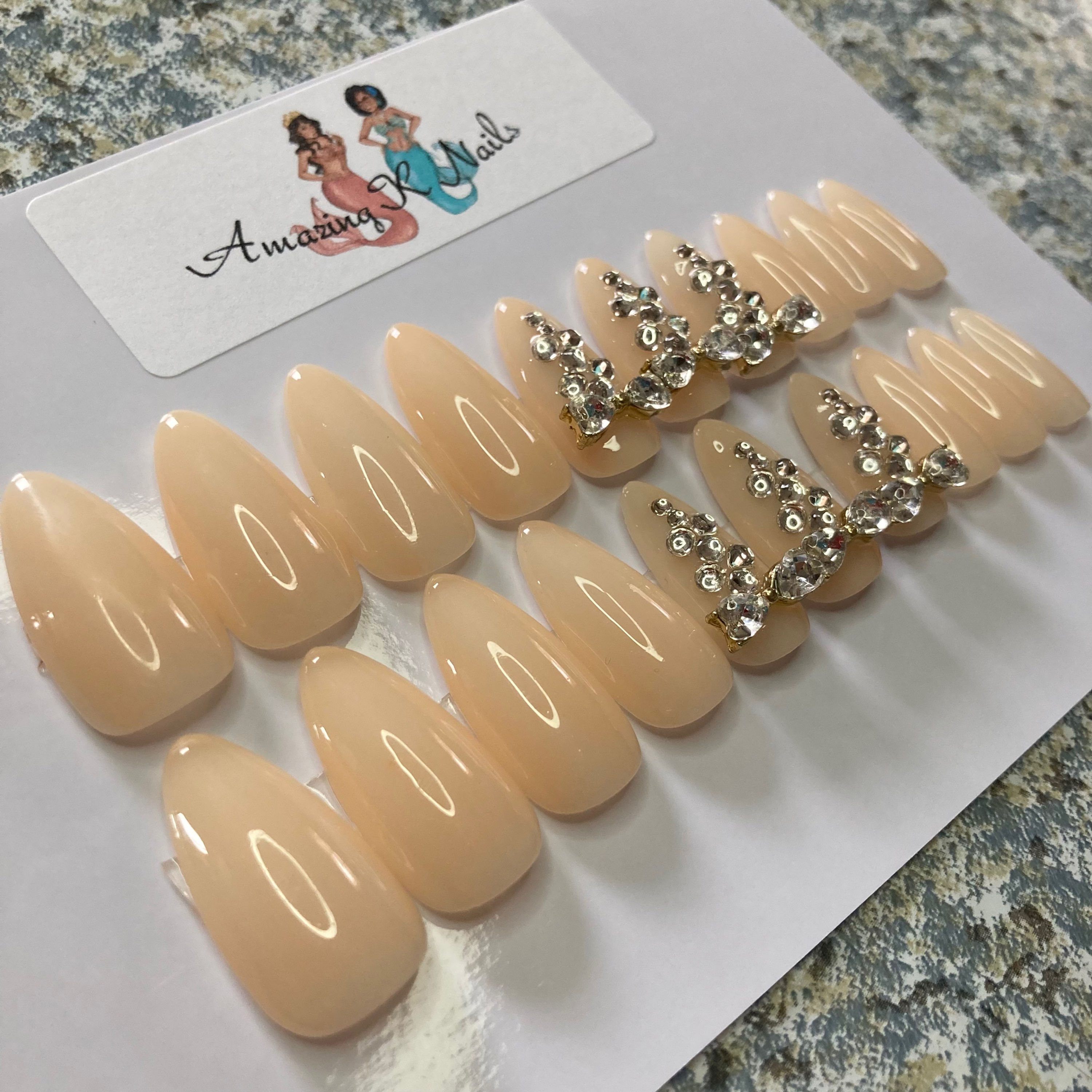 Champagne Sparkle - MEDIUM ALMOND