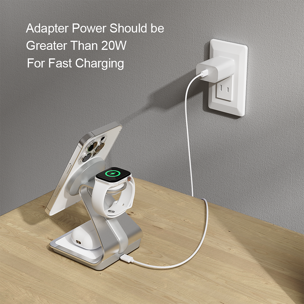 Thumbnail: Bonola Magnetic 3 in 1 Wireless Charger for iPhone 17/16/15/14/13 Pro 30W Wirele