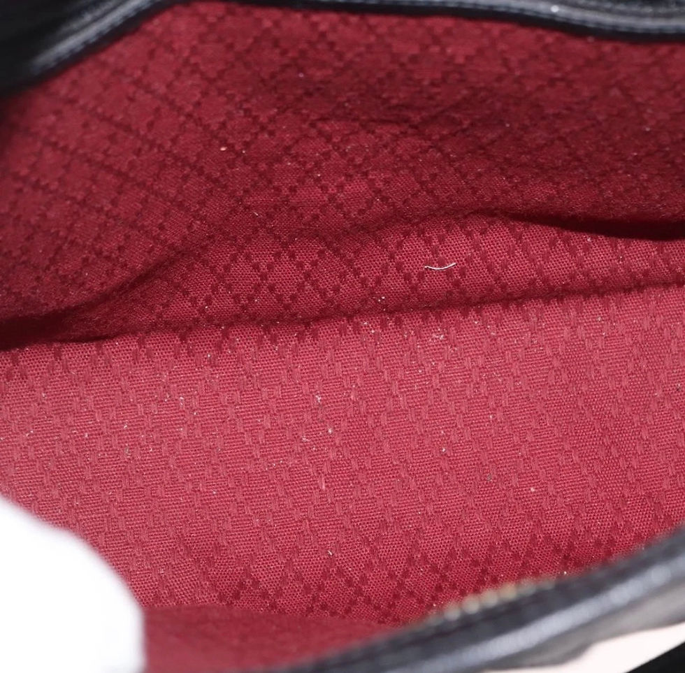 Thumbnail: Gucci Leather Black & Sherry Line Shoulder Bag