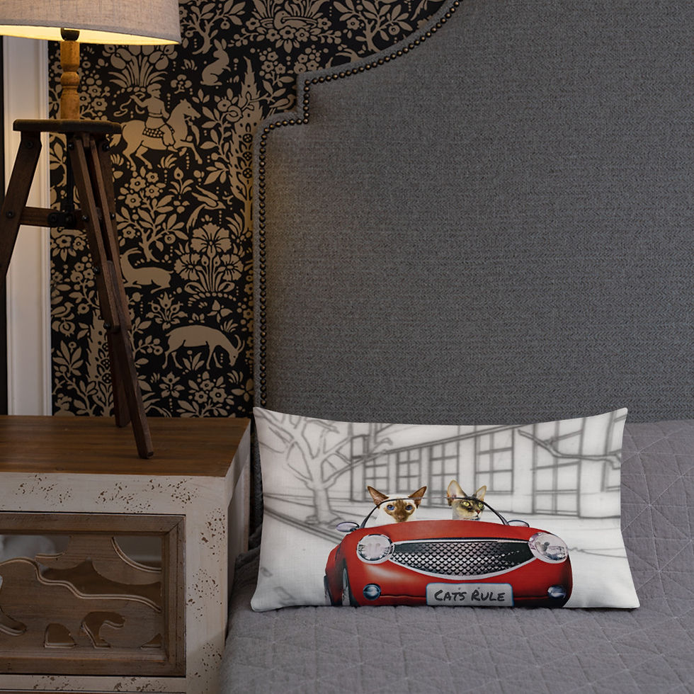 Thumbnail: Cats Rules Premium Pillow