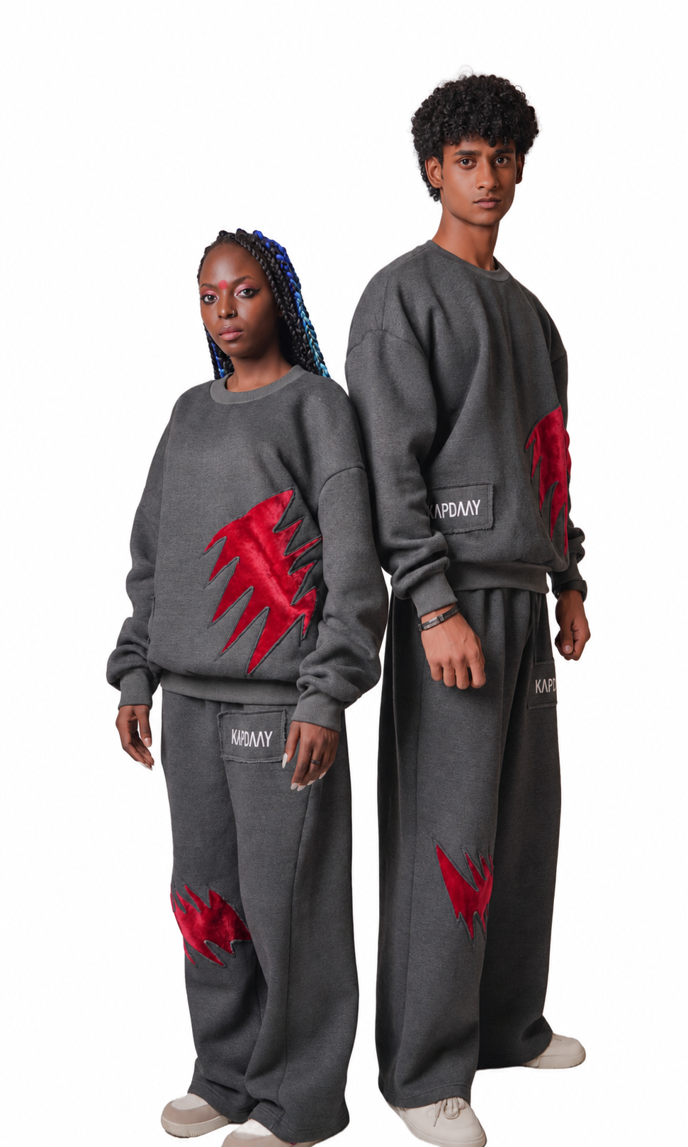 Crimson Riot Tracksuit , Oversized Sweat suit Pullover (KAPDAAY)
