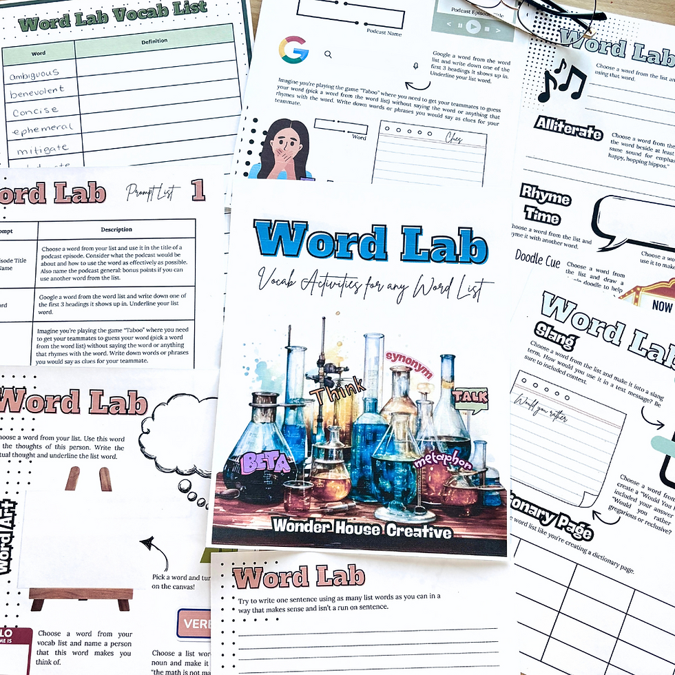Thumbnail: Word Lab Vocabulary Sheets
