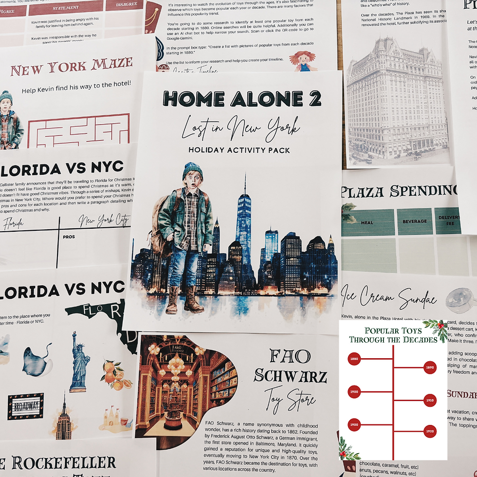 Thumbnail: Home Alone 2 | Lost in NY Holiday Activity Pack