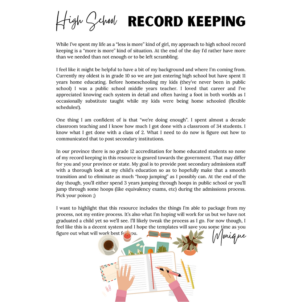 Thumbnail: High School Digital Record Keeping (Homeschool)