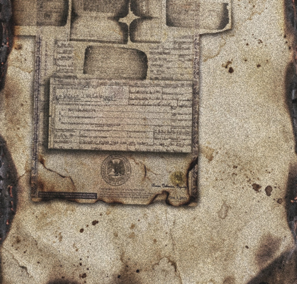 Documento antiguo con bordes quemados_ed