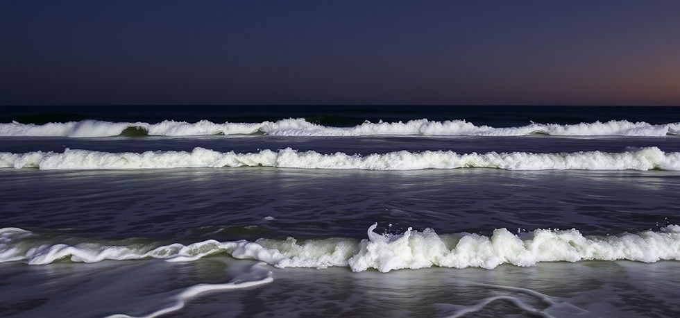 waves on the sand at night.jpg
