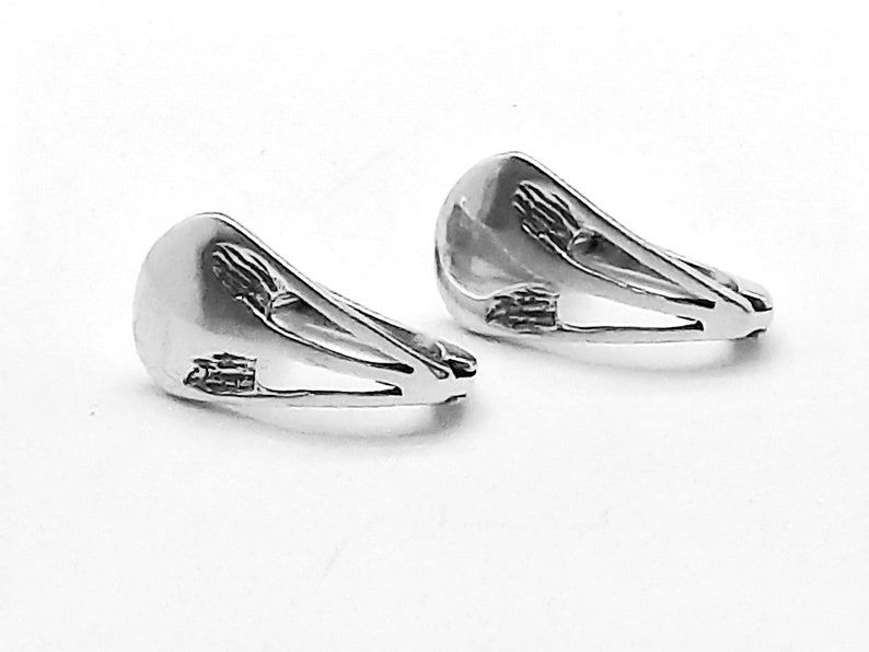 Thumbnail: 925 Sterling shiny oxidized silver, Push back locked stud earrings