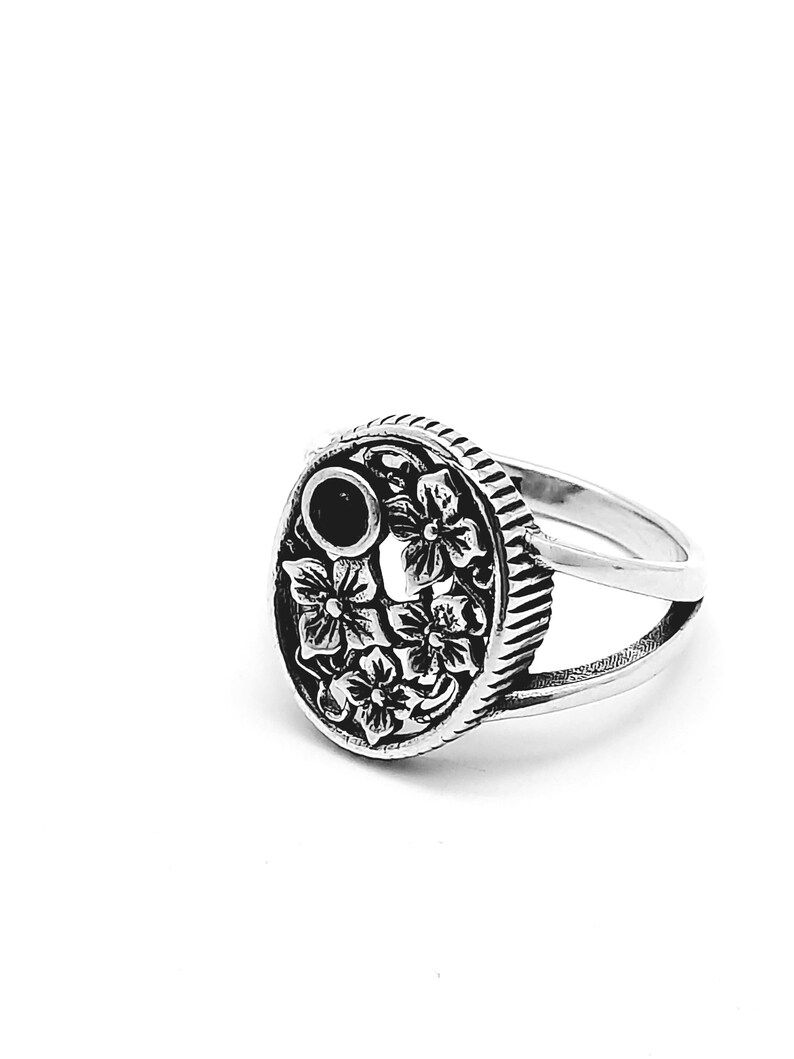 Thumbnail: 925 Sterling Silver, Bouquet flowers ring, Nature ring, Art Nouveau ring