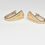 Thumbnail: 925 Sterling silver earrings, Vermeil, 18K gold plating, Push back locked stud