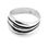 Thumbnail: 925 Sterling silver, Furrow band, Zen gardens element style, Zen ring