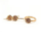 925 Sterling Silver 18K Vermeil set rose ring and earrings, Vintage gold rose