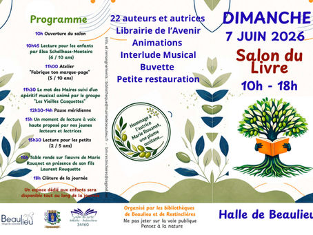Programme du Salon du Livre dimanche 7 juin 2026 