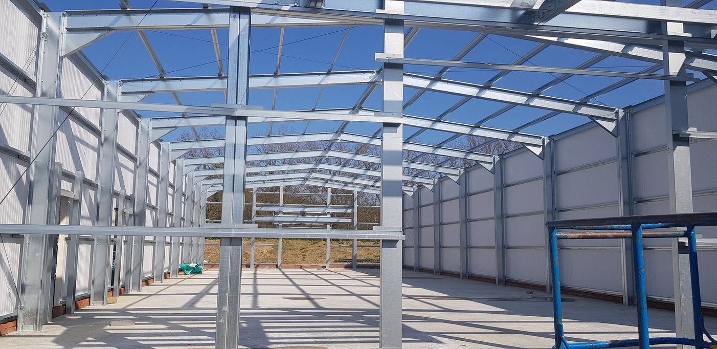 Construction of a commerical building on the Campus & Co site, East Sussex.