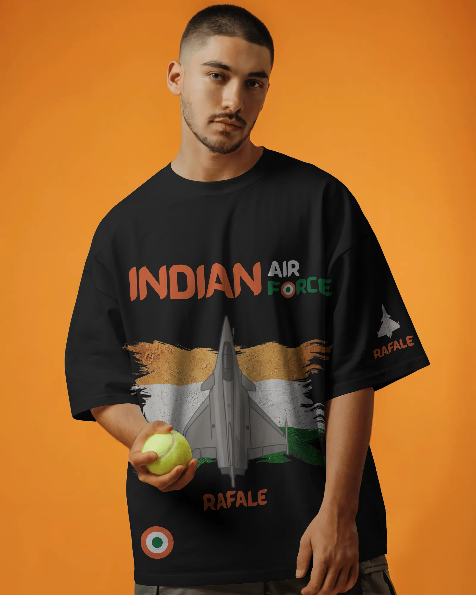 Indian Air Force Rafale T-shirt Black Urban Quirk Air Force Tshirt Online