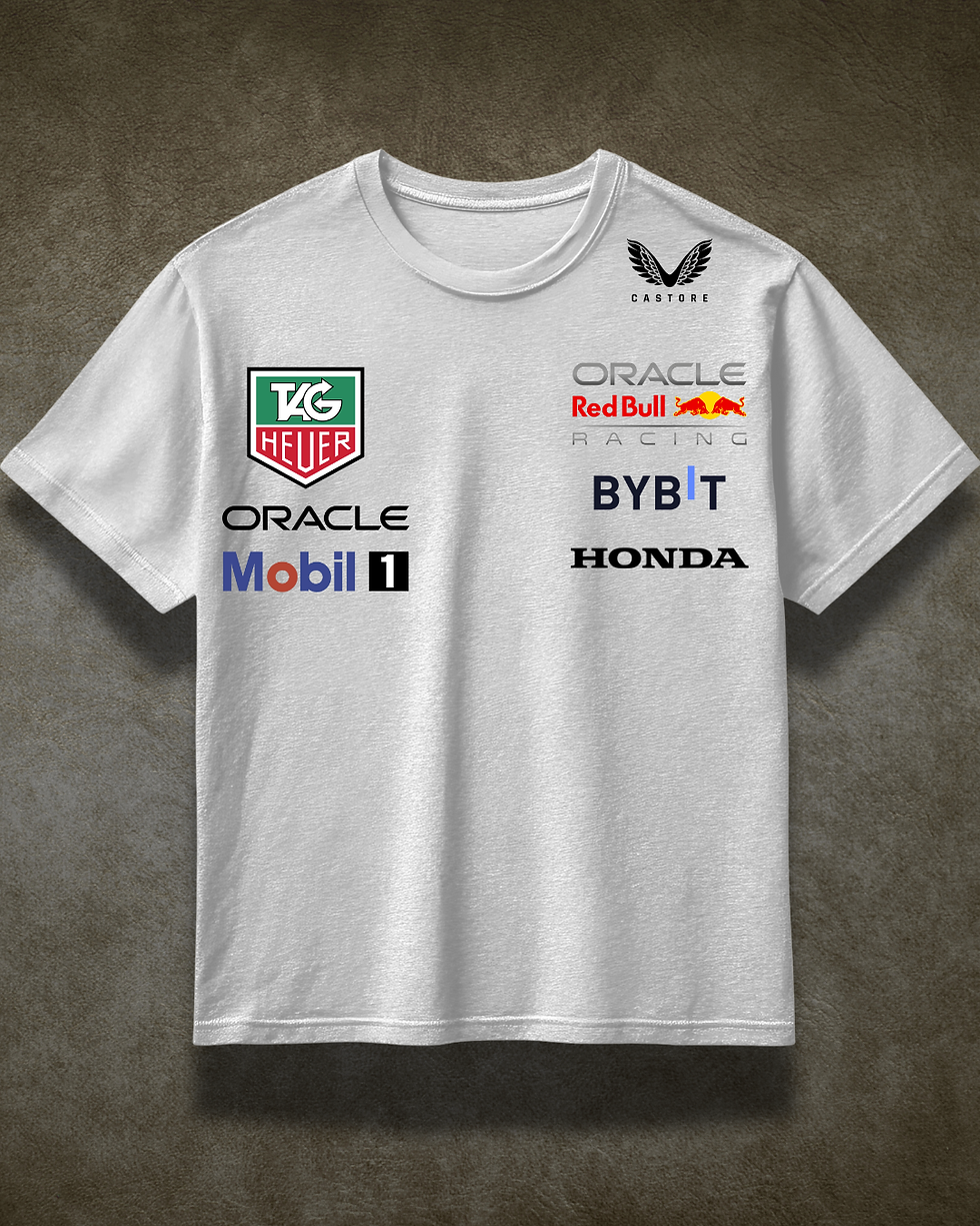 Thumbnail: Red Bull F1 T-shirt Light Grey Urban Quirk Racing Tshirt - Shop Now