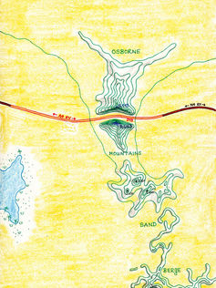 Fantasielandkarte, Landkarte, Zeichnen, Fineliner, Buntstifte, Wachsmalstifte, Filzstifte, Kontinent, Fantasie