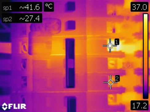 Breaker with hot spot