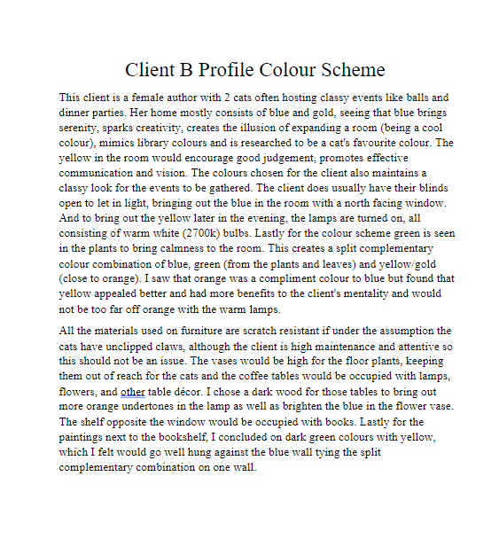 Client profile
