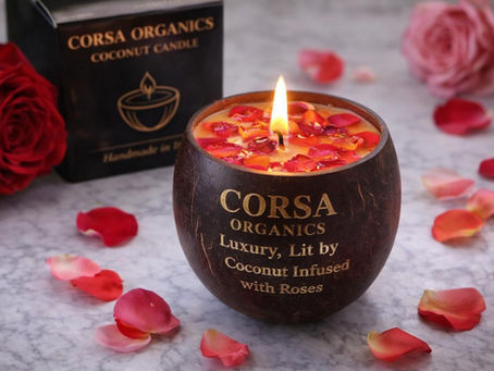 Coconut Candles for Natural Home Fragrance – Corsa Organics Coconut Candles