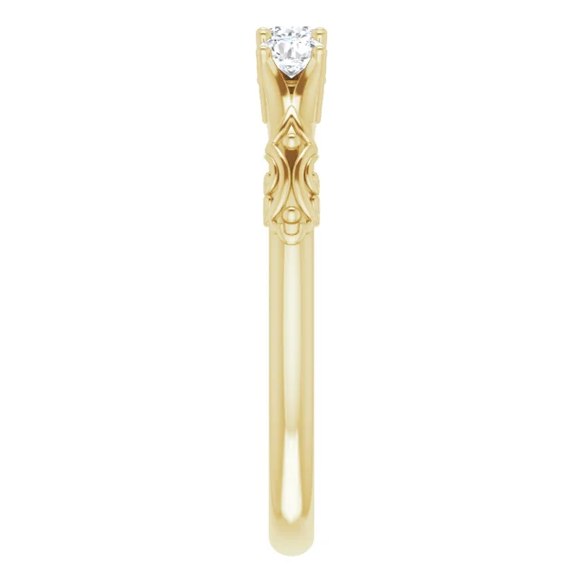 Thumbnail: 14K Yellow 1/4 CTW Natural Diamond Three-Stone Anniversary Band