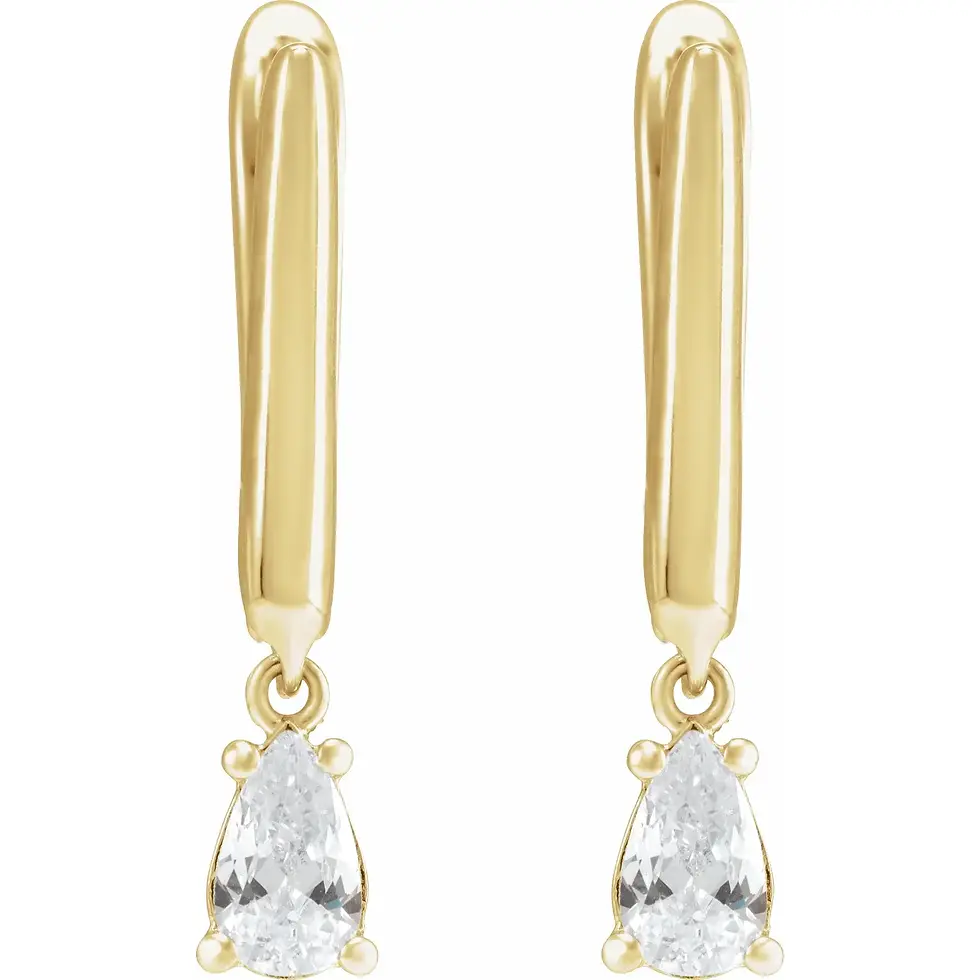 Thumbnail: 14kt 1/2 CTW Lab Grown Lever Back Earrings