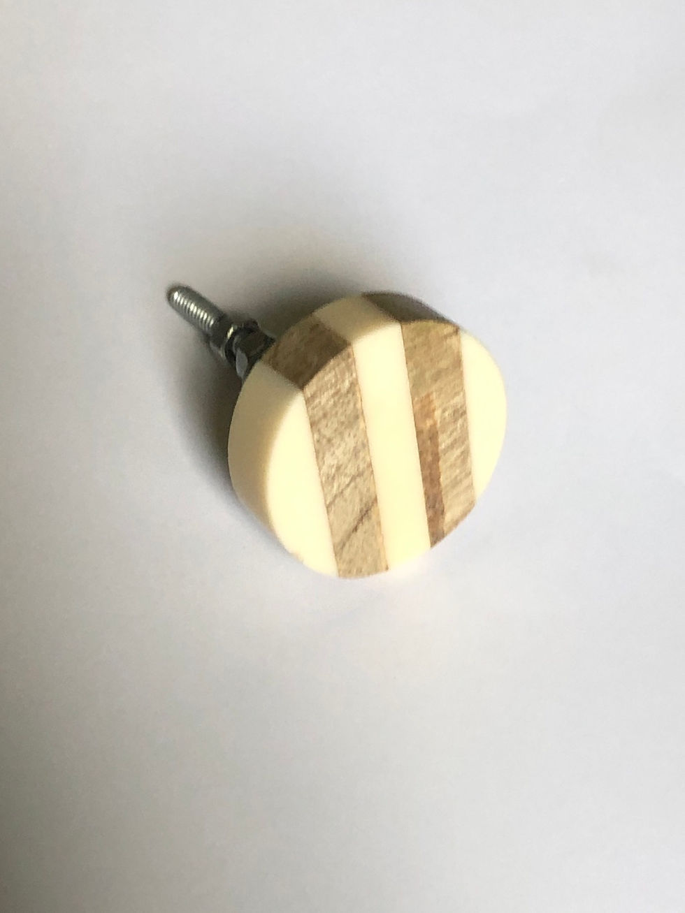 Wood and Ivory Round Knob