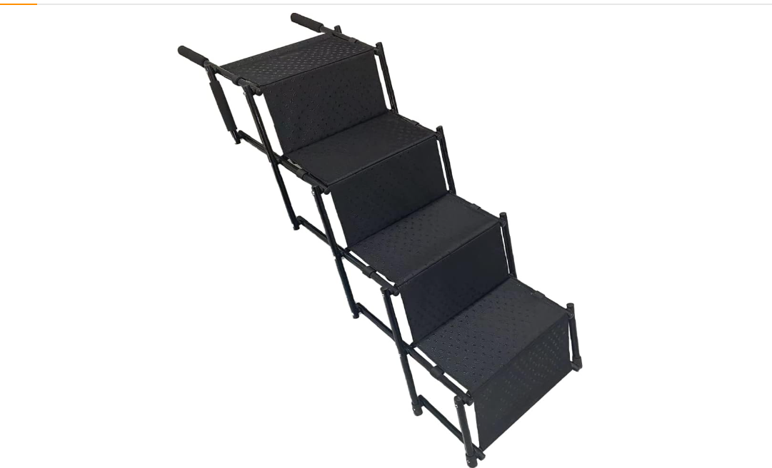 PawStep 50722 Portable & Foldable 4-Step Pet Stairs Non-Slip